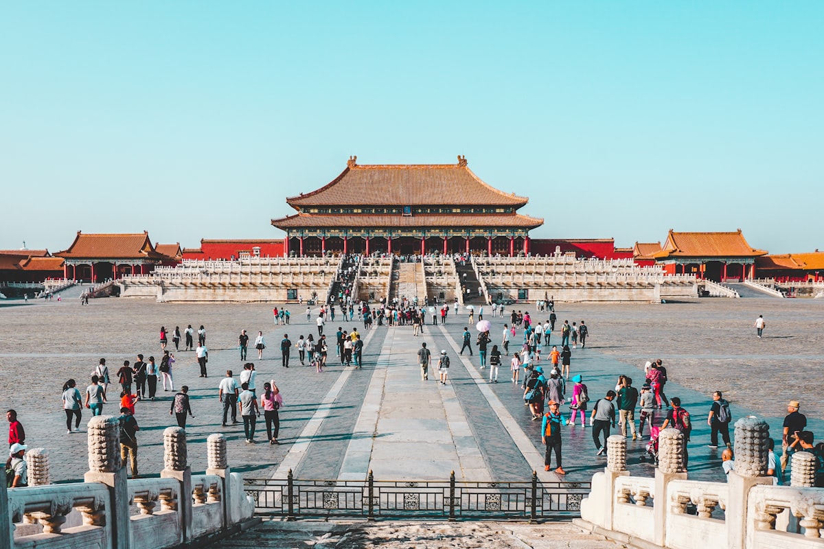 Crowds of visitors at the Forbidden City in Beijing — China's most visited attraction