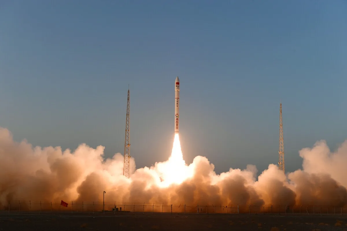 Chinese rocket launch at Wenchang Space Launch Center