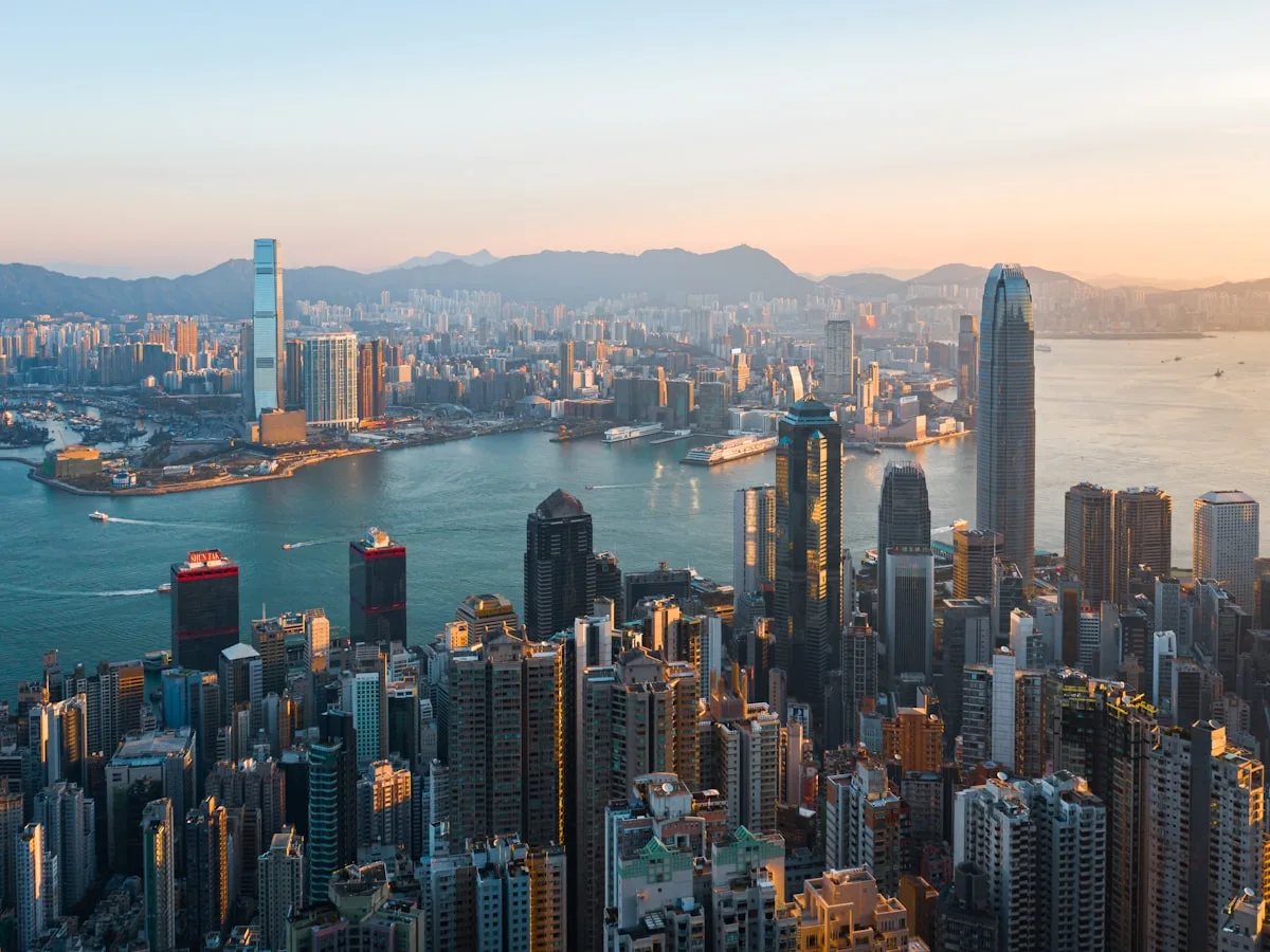 Hong Kong skyline from Victoria Peak — the Greater Bay Area
