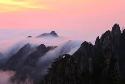 Huangshan's granite peaks above a sea of clouds