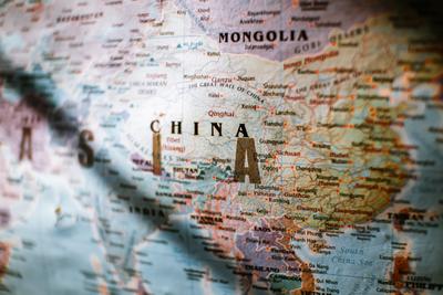 A close-up of a map of China — planning your first trip to the Middle Kingdom