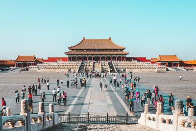 Crowds of visitors at the Forbidden City in Beijing — China's most visited attraction
