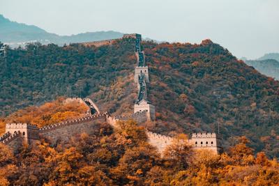 The Great Wall of China winding across mountain ridges — China's most iconic landmark